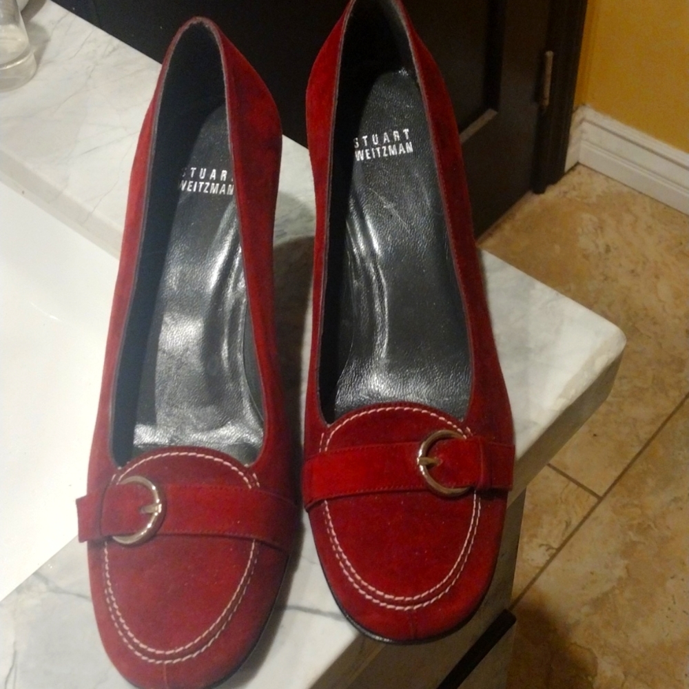 Stuart Weitzman suede loafer,pump 9
